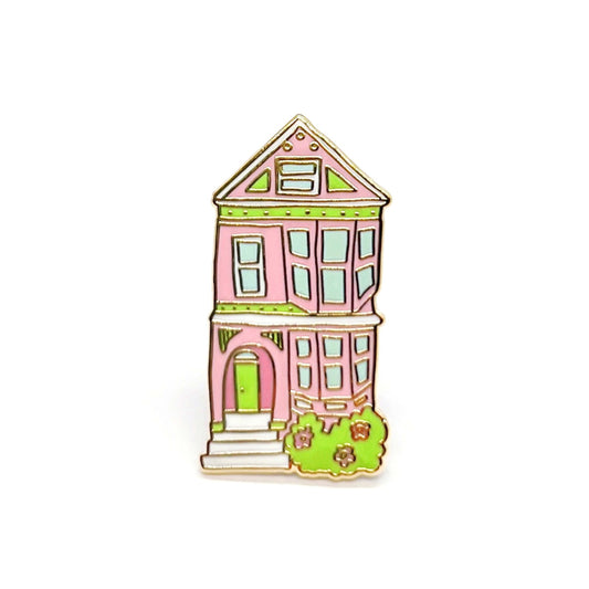 San Francisco Pink House Enamel Pin
