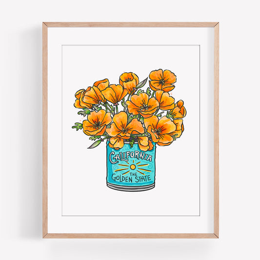 California Poppy Bouquet Art Print