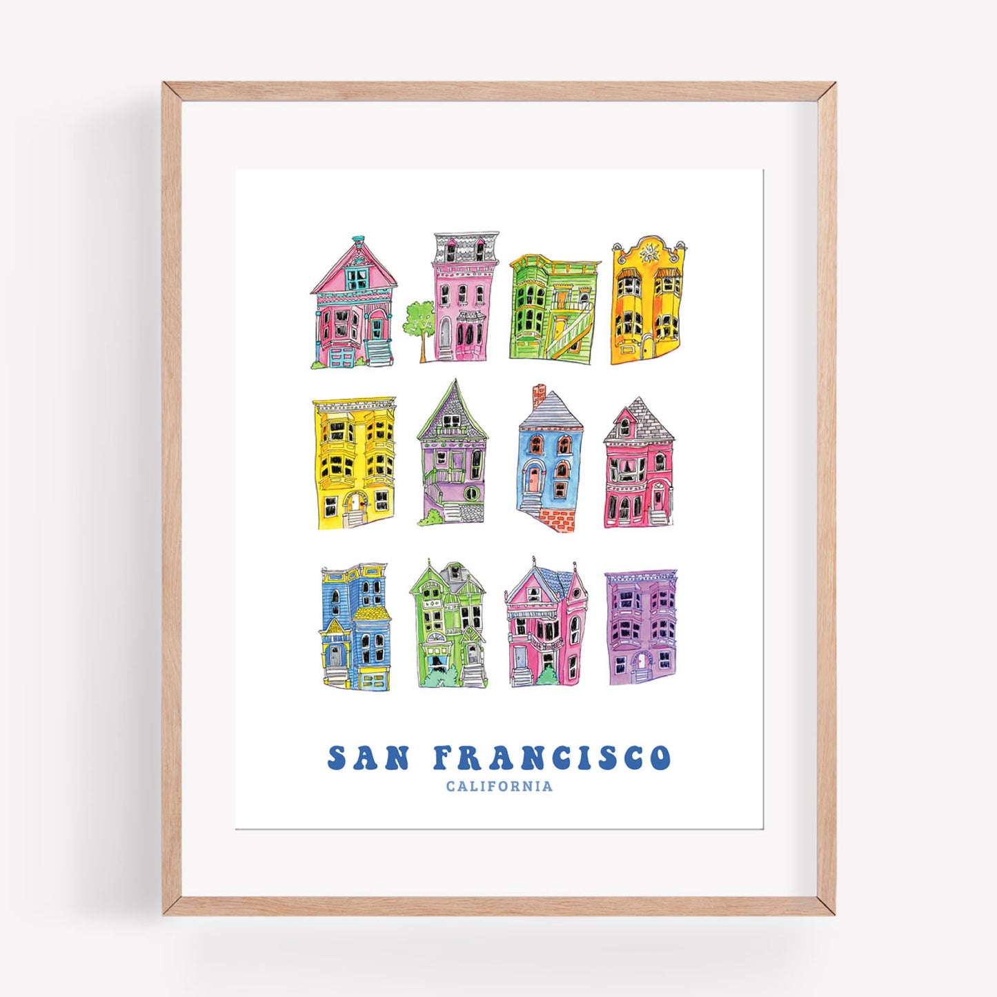 San Francisco Colorful Houses Art Print