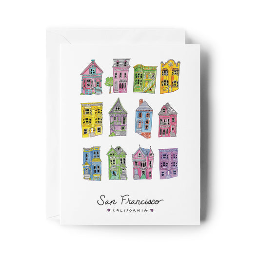 San Francisco Colorful Houses Card
