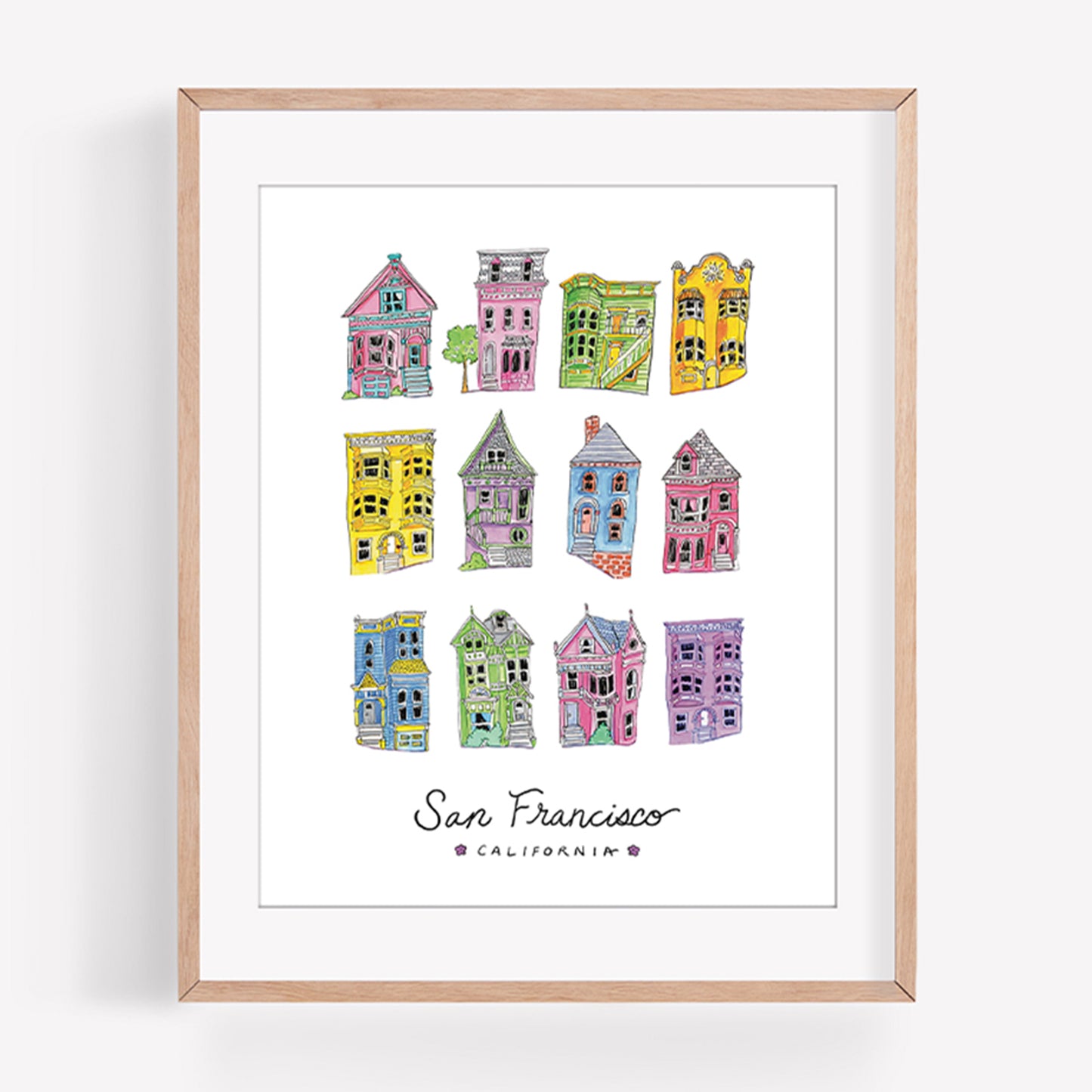 San Francisco Colorful Houses Art Print