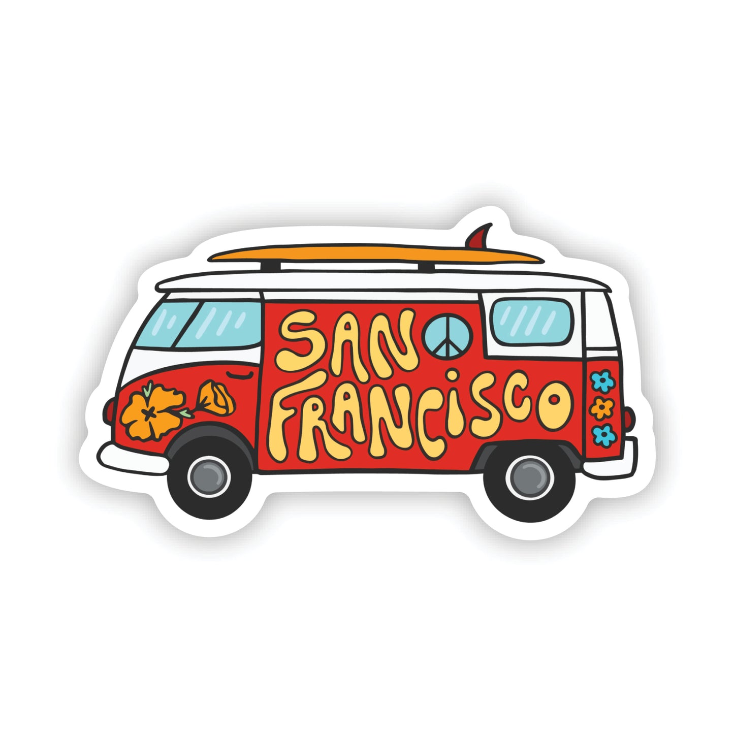 San Francisco Surf Van Sticker
