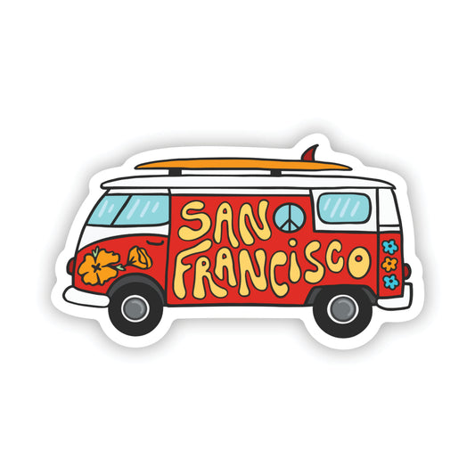 San Francisco Surf Van Sticker