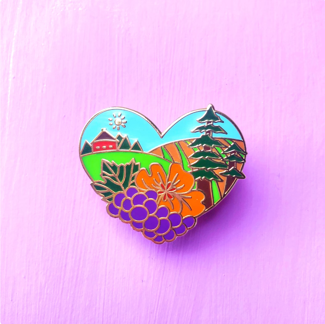 Sonoma County Enamel Pin