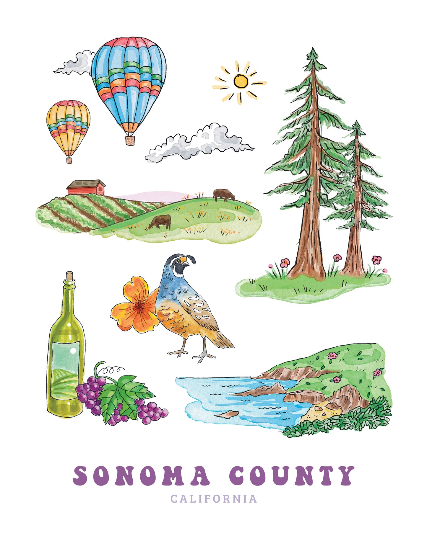 Sonoma County Art Print