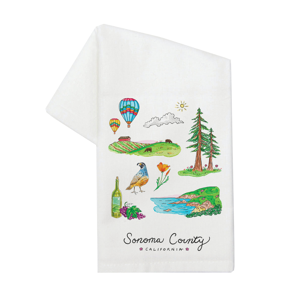 Sonoma County Flour Sack Tea Towel