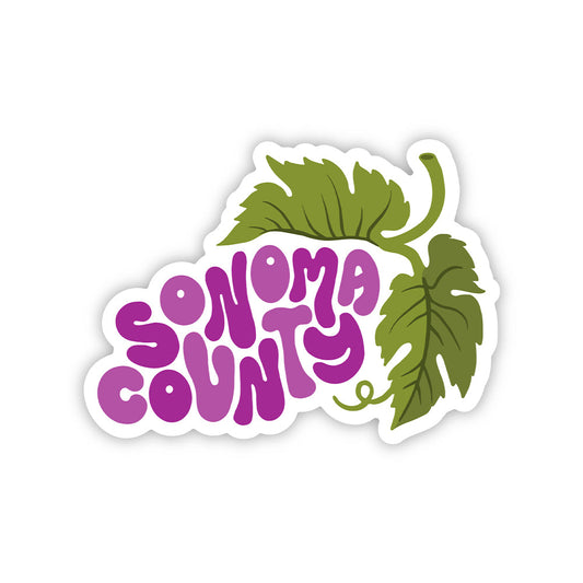 Sonoma County Wine Country grape sticker 