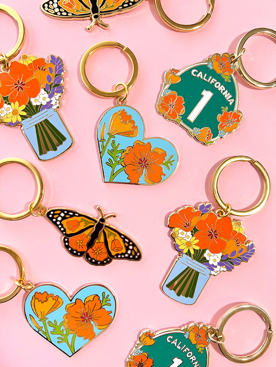 California Wildflower Keychain