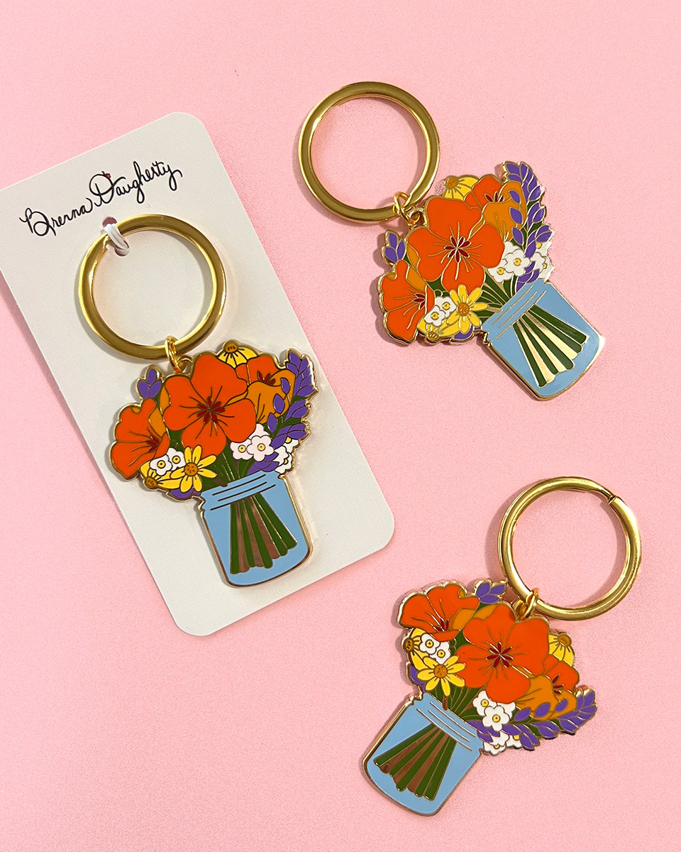 California Wildflower Keychain