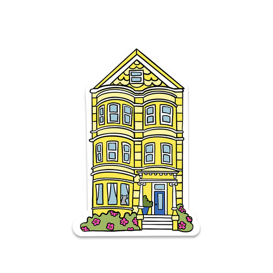 San Francisco Yellow House Sticker