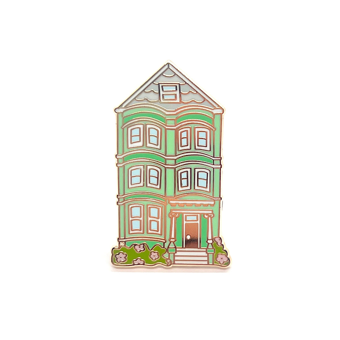 San Francisco Green House Enamel Pin